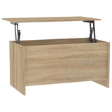 Coffee Table Sonoma Oak 102x55,5x52,5 cm Engineered Wood 809668