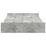Storage Bed Frame Concrete grey 120 x 200 cm Engineered wood 3335304