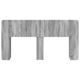 Headboard Cabinet with Storage Grey Sonoma Engineered Wood 8001225