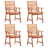Outdoor Chair Set of 4 Natural wood Acacia wood 3051100