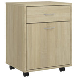 Storage Cabinet Sonoma oak Engineered wood Medium Rollable 808443