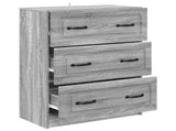 Drawer Cabinet Grey Sonoma 66 x 34.5 x 87 cm Engineered Wood 895761