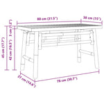 ZNTS Garden Bench 80x38x45 cm Bamboo 4106584