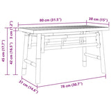 ZNTS Garden Bench 80x38x45 cm Bamboo 4106584