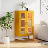 Highboard Mustard Yellow 68x39x123 cm Steel 853359