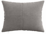 Cushion Cover 12 pcs ALMELO Light Grey 50 x 50 cm Corduroy 914895