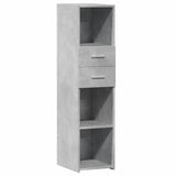 Highboard Concrete Grey 30x42.5x124 cm Engineered Wood 846155