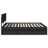 Bed Frame with Headboard Black 180 x 200 cm Engineered wood 3407842