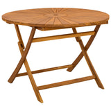Folding Garden Table Natural 110 x 75 cm Solid Acacia Wood 42024981