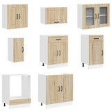 8 Piece Kitchen Cabinet Set "Kalmar" Sonoma Oak Engineered Wood 3314824