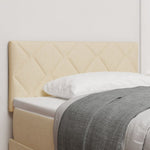 ZNTS LED Headboard Diamond Blocks Design Cream 100 cm Fabric 3338205