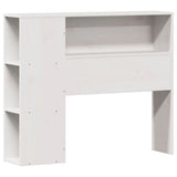 Bookcase Bed without Mattress White 90x200cm Solid Wood Pine 3322374