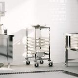 Tray Trolley with 6 GN Containers 39x55x87 cm Stainless Steel 4108073