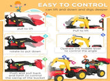Kids Children Pedal Go Kart Ride On Toy Car Excavator Tractor w/ Moving Bucket Steering Wheel T3398P348054