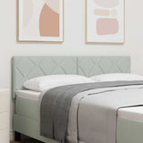 Headboard Height Adjustable Light grey 160 cm Velvet 42007261