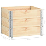 Pallet Collars 3 pcs 60x80 cm Solid Pine Wood 310049