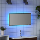 Mirror Brown oak 80 x 37 cm Glass and Engineered Wood 863305