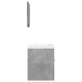 3 Piece Bathroom Furniture Set Concrete Grey Engineered Wood 3324861