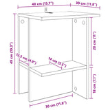 Coffee Table 2 pcs White 40 x 30 x 49 cm Engineered Wood 8001064