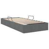 Storage Bed with Mattress Dark Grey 203 x 100 cm Fabric 3370055