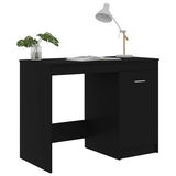 801797 Desk Black 100x50x76 cm Engineered Wood