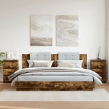 Bed Cabinets 2 pcs Smoked Oak 40x35x62.5 cm Engineered Wood 815172