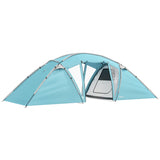 4-6 Man Family Camping Tent w/ 2 Bedrooms and a Living Room, Waterproof Tunnel Tent w/ Sewn In T3398P349062