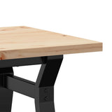 Coffee Table Y-Frame 80x50x40.5 cm Solid Wood Pine and Steel 3282772