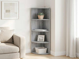 Corner Shelf 4-Tier 41.5 x 41.5 x 143 cm Engineered Wood 8016339
