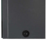 Bathroom Cabinet Grey MDF board with melamine finish, glass Medium 326520