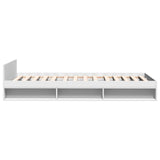 Bed Frame with Storage White 80 x 200 cm Engineered Wood 3429597