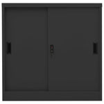 ZNTS Sliding Door Cabinet with Planter Box Anthracite Steel 3095265