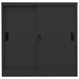 ZNTS Sliding Door Cabinet with Planter Box Anthracite Steel 3095265