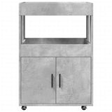 Bar Cart Concrete Grey 60x39.5x89 cm Engineered Wood 848272