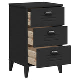 ZNTS Bedside Cabinet VIKEN Black Engineered Wood 374912