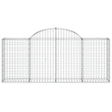 Arched Gabion Baskets 14 pcs 200x30x80/100 cm Galvanised Iron 3146101