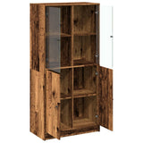 Highboard with Doors Old Wood 68x37x142 cm Engineered Wood 3318722