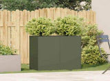 Planter Olive Green 80x40x80 cm Cold-rolled Steel 860713