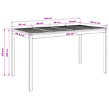 Garden Bar Table White 196 x 100 x 105 cm Solid Acacia Wood 3394425