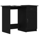 Desk with Drawer Black Oak 100 x 50 x 76 cm Engineered Wood 862464