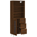Highboard Brown Oak 69.5x34x180 cm Engineered Wood 3189508