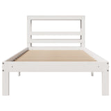 Bed Frame with Headboard without Mattress White 75x190 cm Small Single 3306032