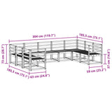 Outdoor Sofa Set 9 pcs Natural Solid Acacia Wood 3366967