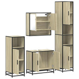 4 Piece Bathroom Furniture Set Sonoma Oak Engineered Wood 3301216