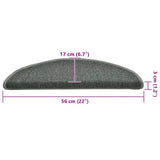 Self-adhesive Stair Mats 30 pcs 56 x 17 x 3 cm Dark Green 3365741