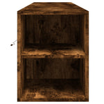 TV Wall Cabinet with LED Smoked Oak 180x31x39.5 cm 3307958