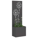 Garden Privacy Screen Black 50 x 32 x 150 cm Cold-rolled steel 876434