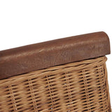 Dining Chairs 2 pcs Brown Natural Rattan 243235