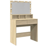 Dressing Table with LED Sonoma Oak 80x41x134.5 cm 848187
