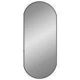 Wall Mirror Black 80x35 cm Oval 348206